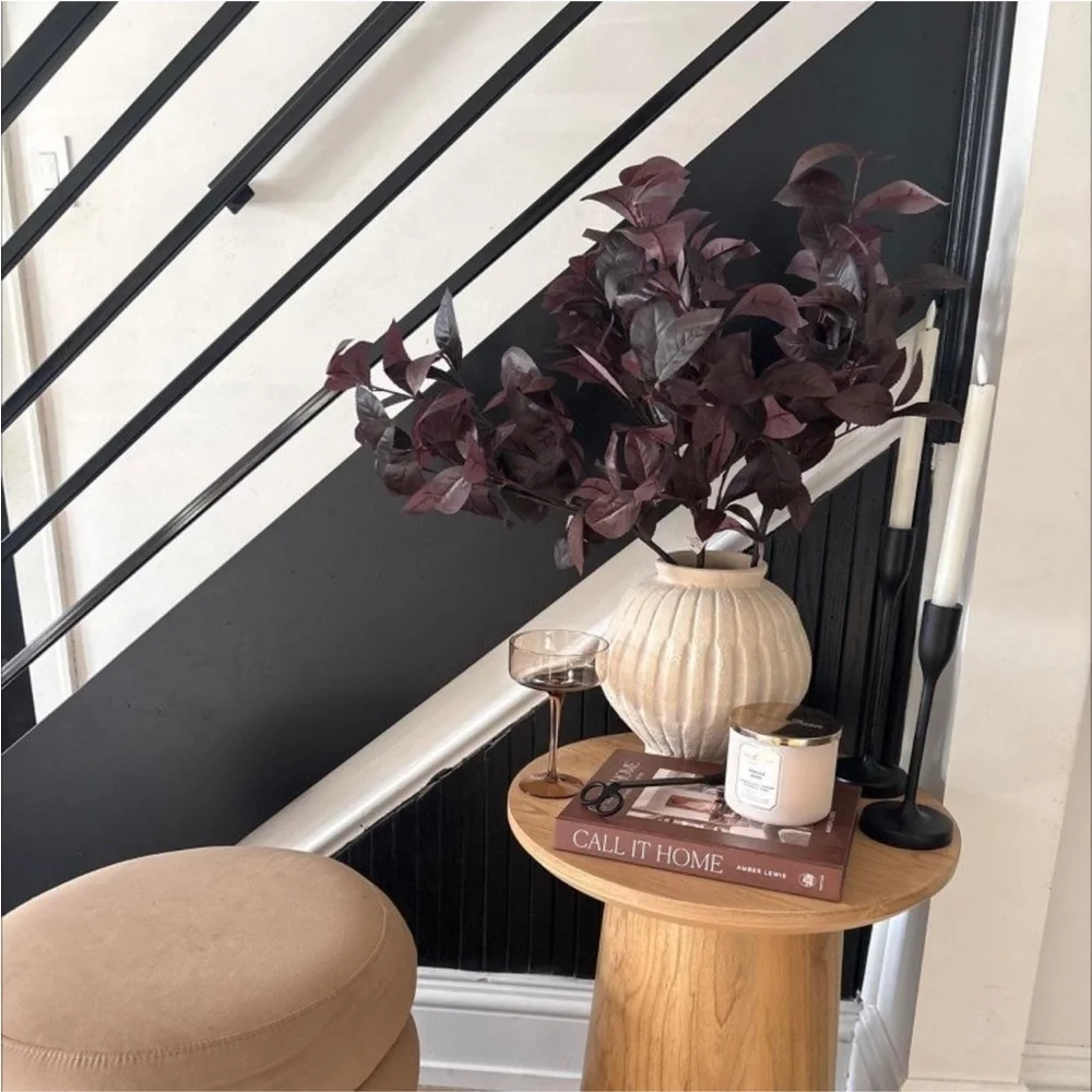 Artificial Black Plum Leaf Stem 25”- Hearth & Hand with Magnolia